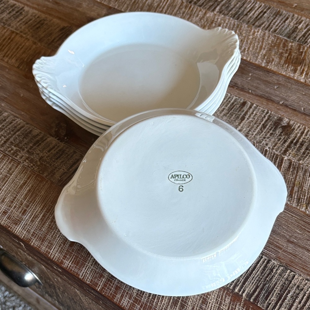 Apilco White Porcelain Gratin Dishes